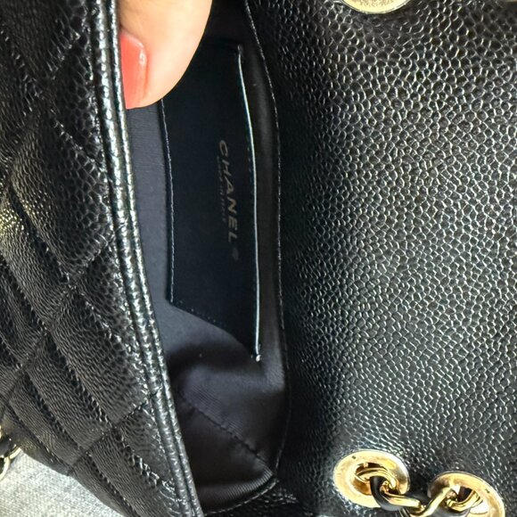 Seasonal CHANEL Two ways Full Set Grained Lambskin Quilted Mini Square Flap GHW - Picture 10 of 11